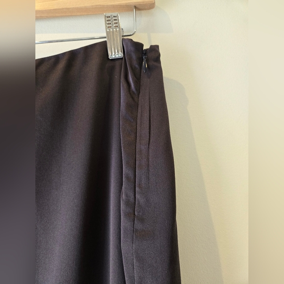 Calvin Klein Collection Charcoal Silk Midi Skirt Size 4 - Picture 5 of 9